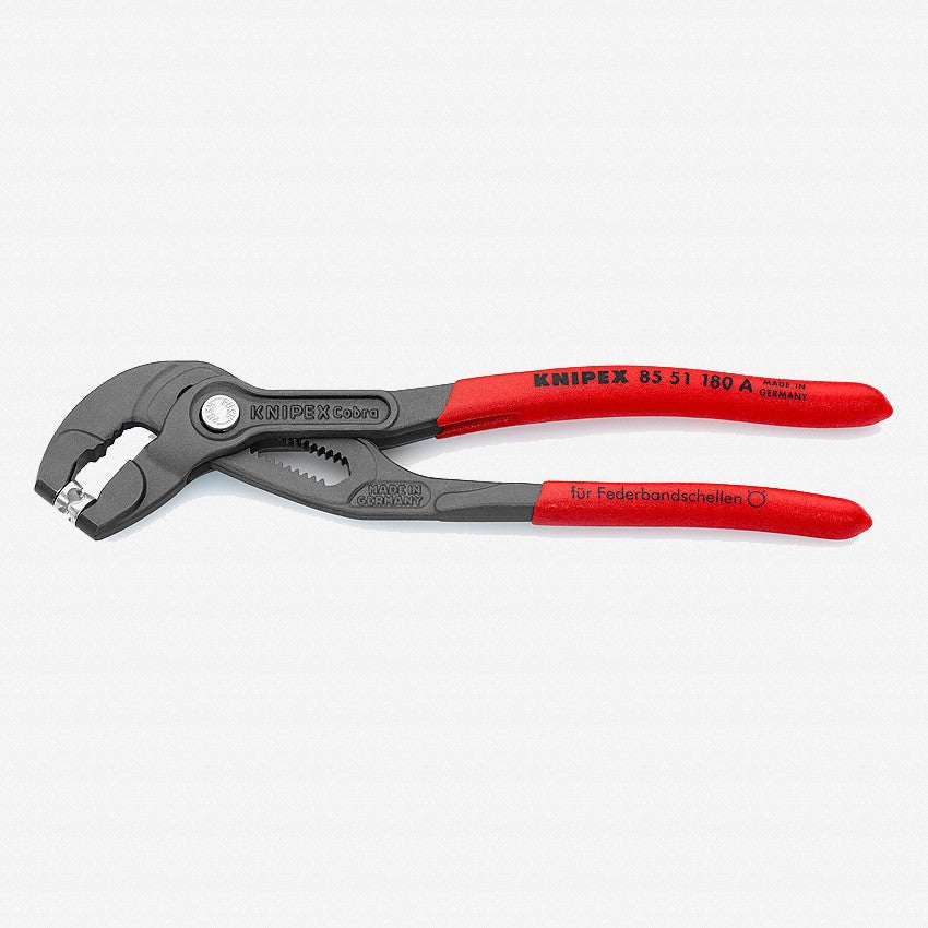 Knipex 7.25" Spring Hose Clamp Pliers - Plastic Grip - 8551180A - KC Tool