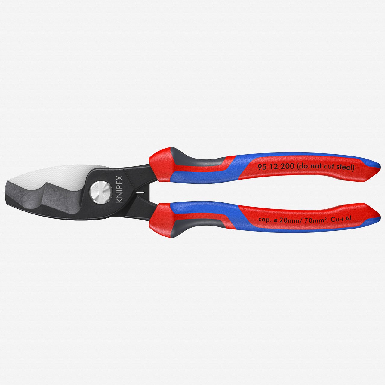Knipex 8" Cable Shears with twin cutting edge - MultiGrip - 9512200 - KC Tool