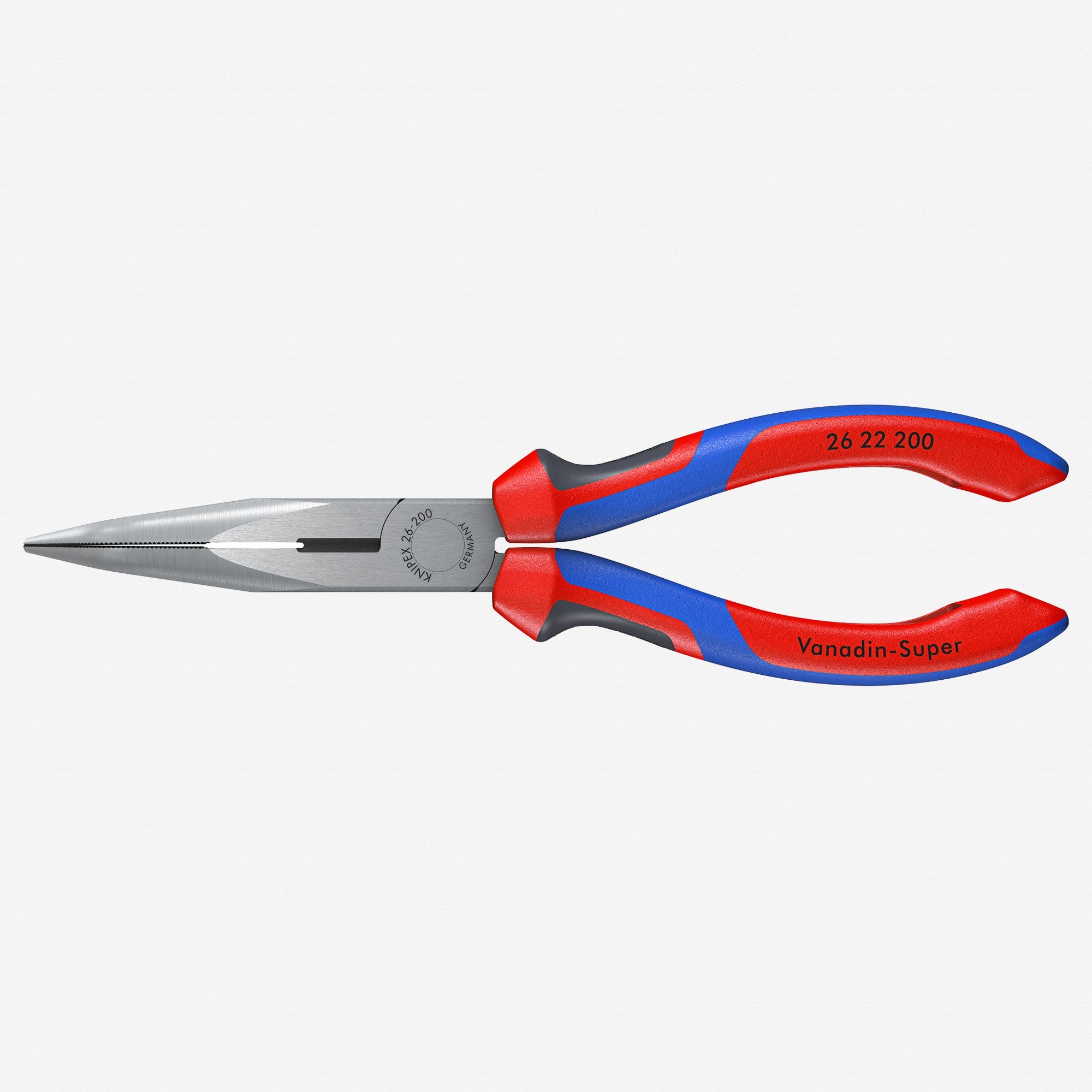 Knipex 8" Chain Nose Side Cutting Pliers (Stork Beak Pliers) - MultiGrip - 2622200 - KC Tool