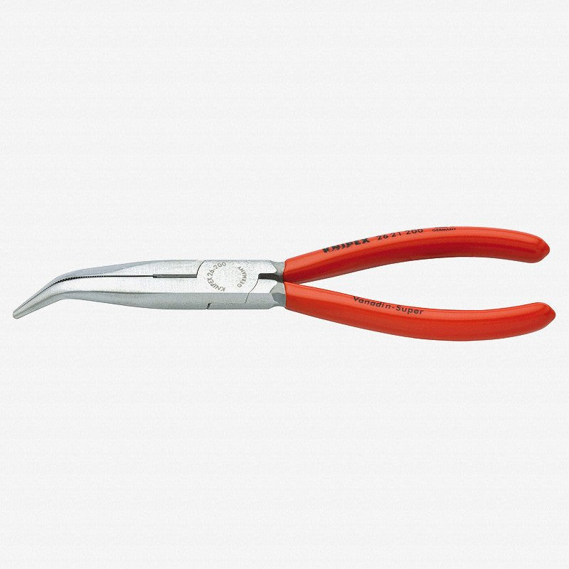 Knipex 8" Chain Nose Side Cutting Pliers (Stork Beak Pliers) - Plastic Grip - 2621200 - KC Tool