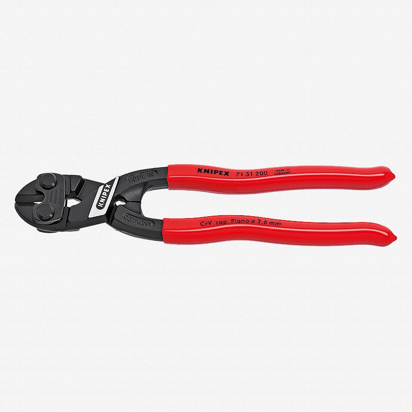 Knipex 8" Cobolt Compact Bolt Cutters Recessed Blade - Plastic Grip - 7131200 - KC Tool
