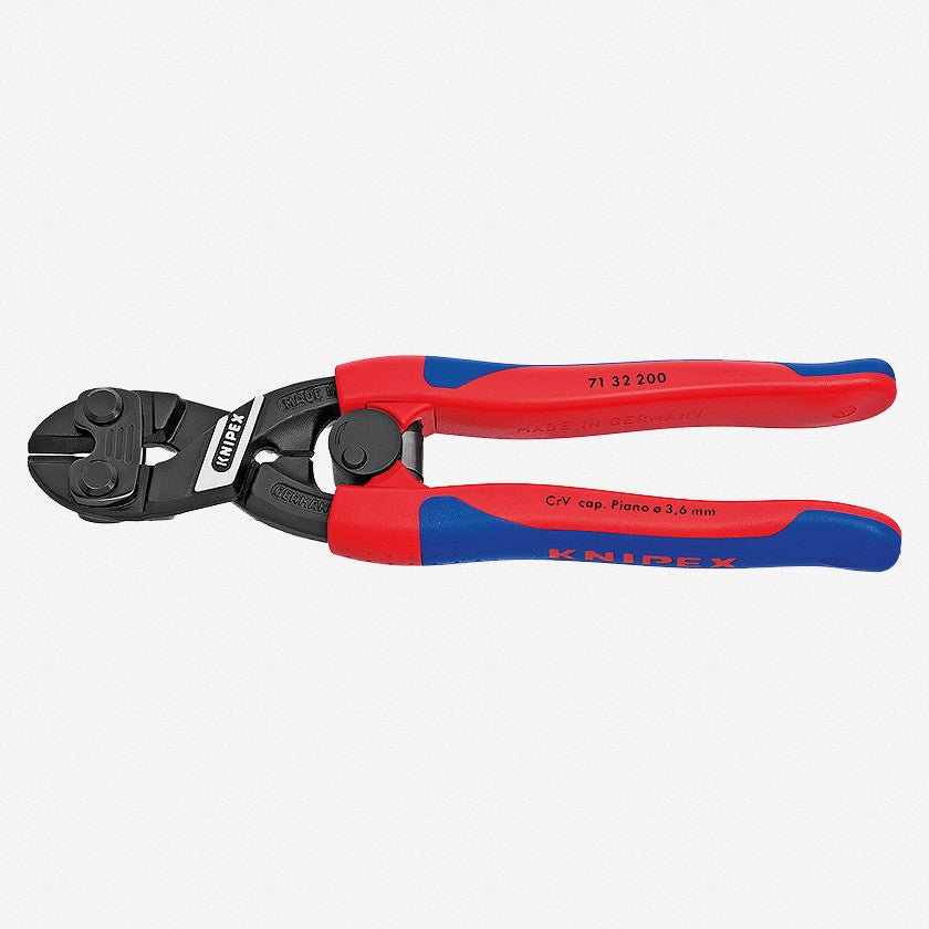 Knipex 8" Cobolt Compact Bolt Cutters Recessed Blade w/ Spring - MultiGrip - 7132200 - KC Tool