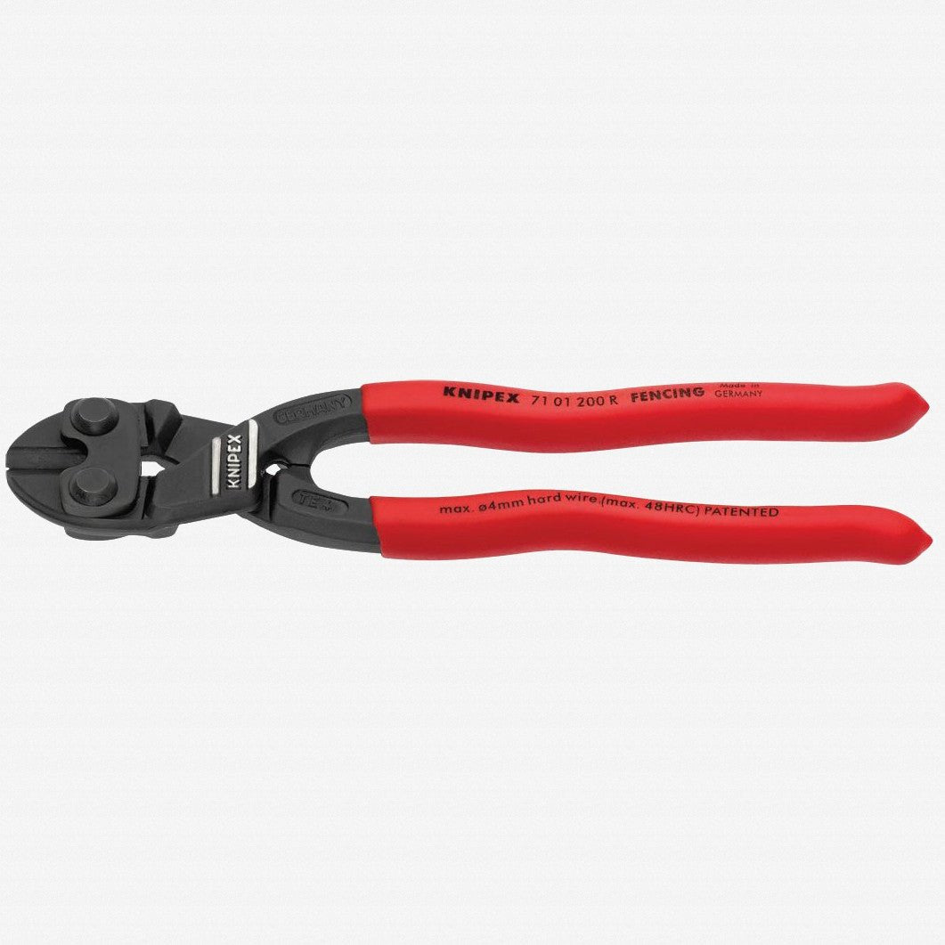 Knipex 8" Cobolt Fencing Compact Bolt Cutters - Plastic Grip - 7101200R - KC Tool