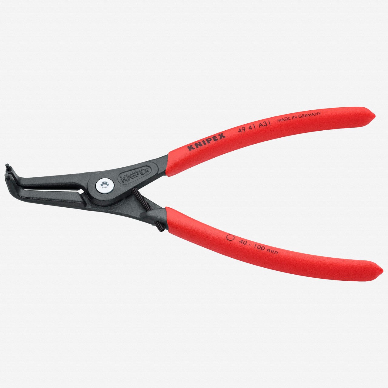 Knipex 8" External 90° Angled Precision Snap Ring Pliers with Limiter - 4941A31 - KC Tool