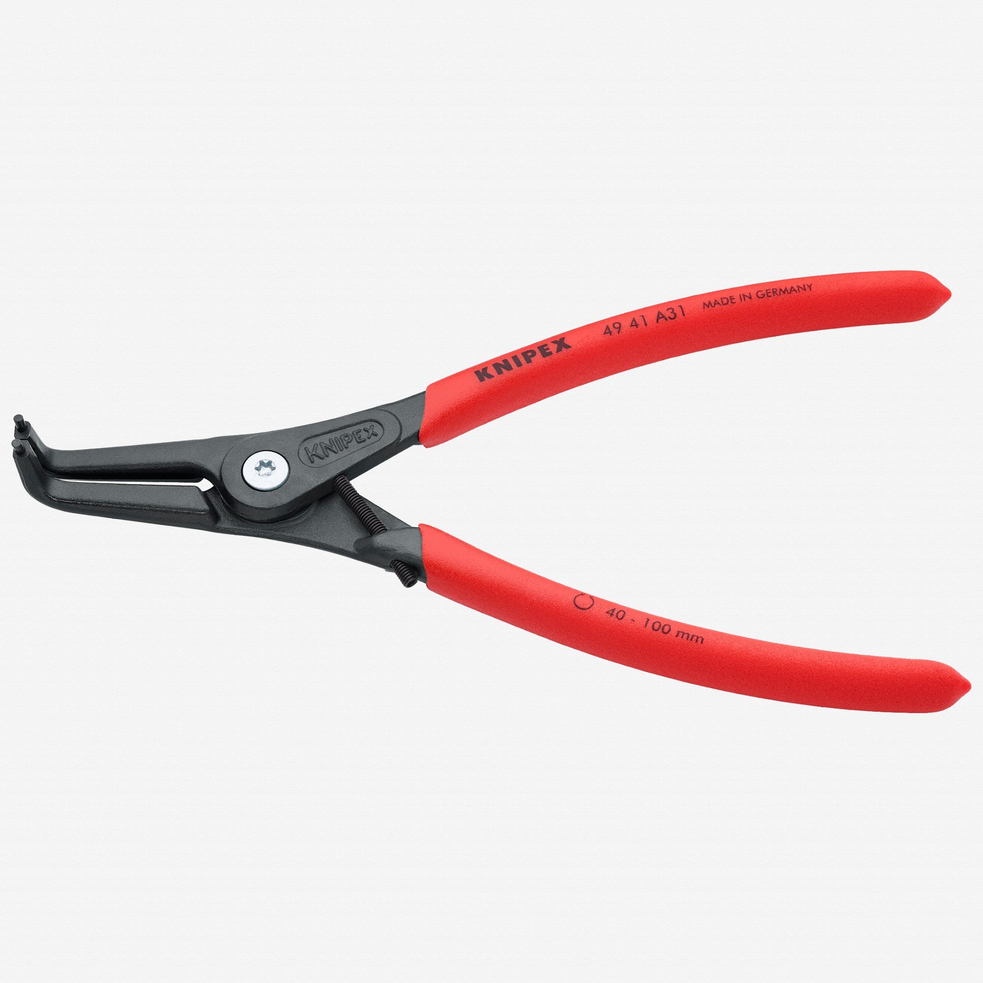 Knipex 8" External 90° Angled Precision Snap Ring Pliers with Limiter - 4941A31 - KC Tool