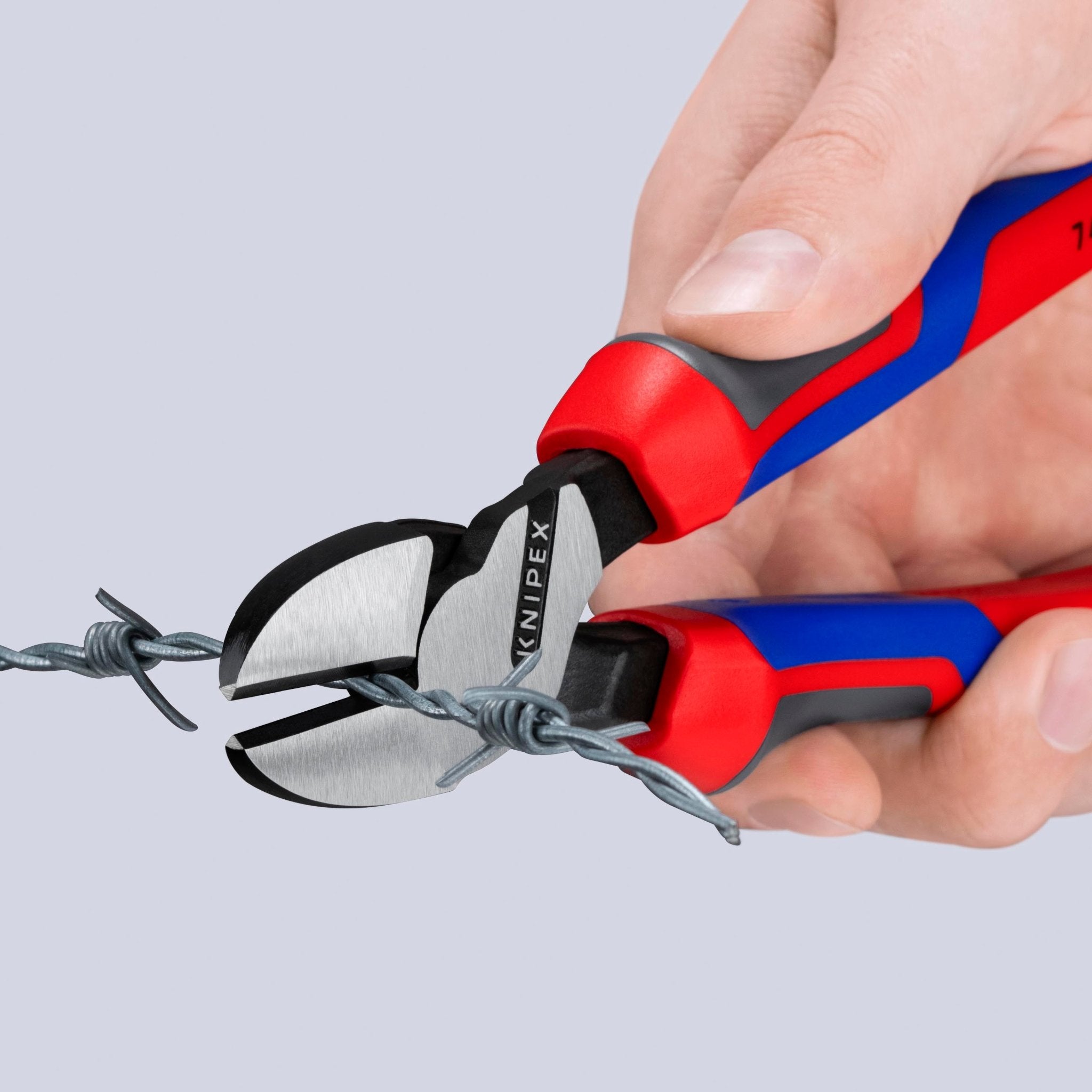 Knipex 8" High Leverage Diagonal Cutters - MultiGrip - 7402200 - KC Tool