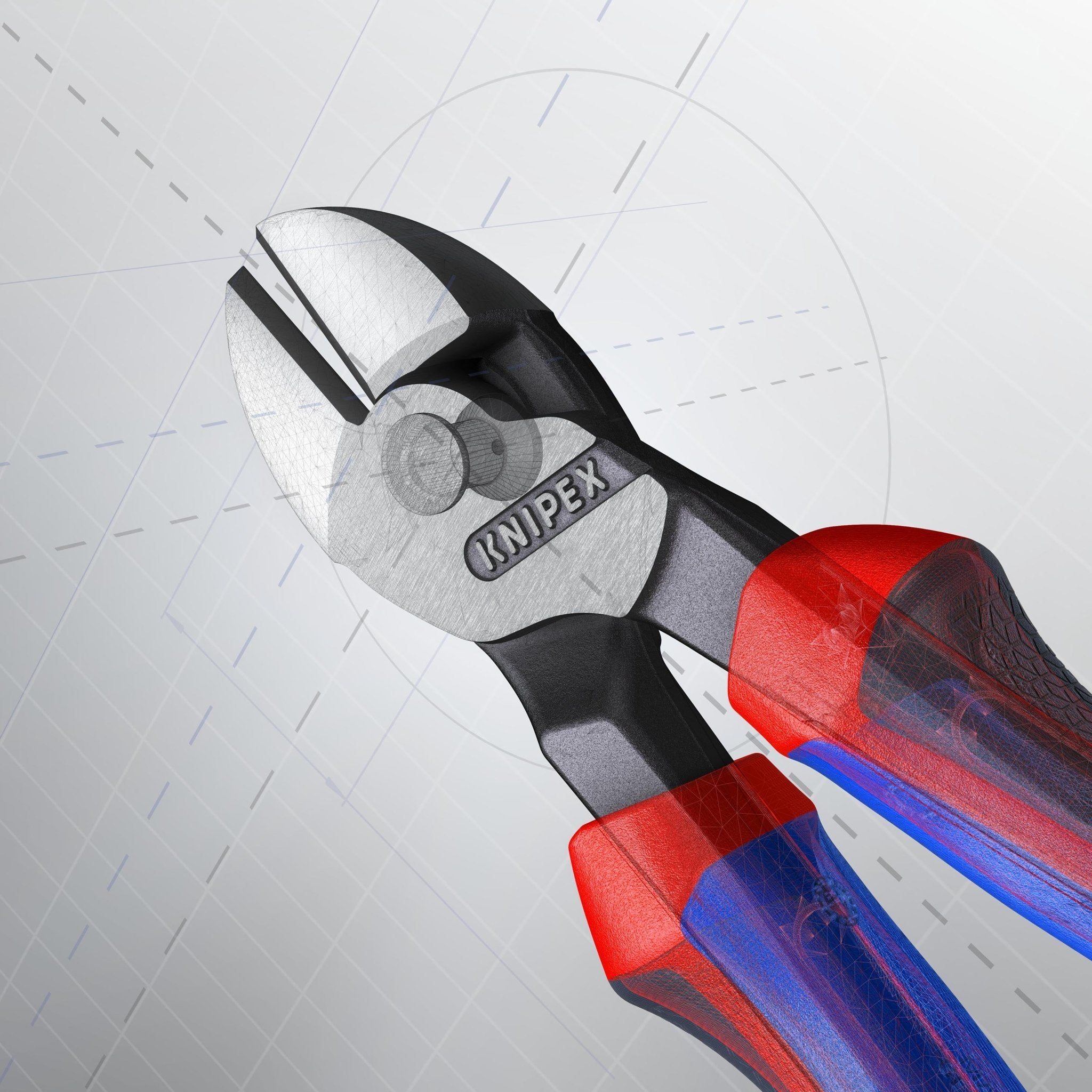 Knipex 8" High Leverage Diagonal Cutters - MultiGrip - 7402200 - KC Tool