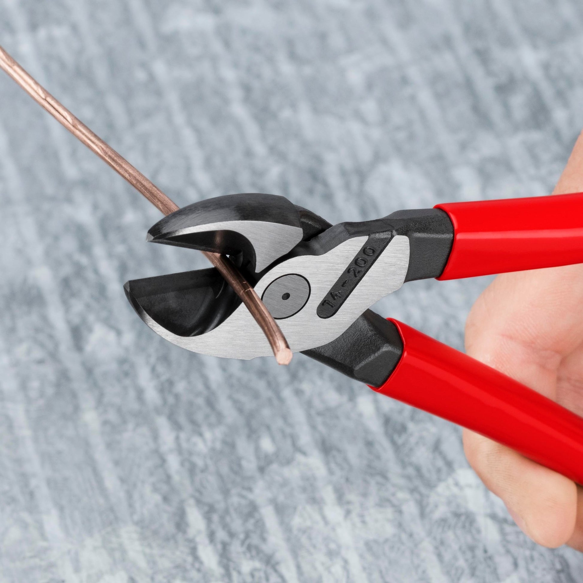 Knipex 8" High Leverage Diagonal Cutters - Plastic Grip - 7401200 - KC Tool