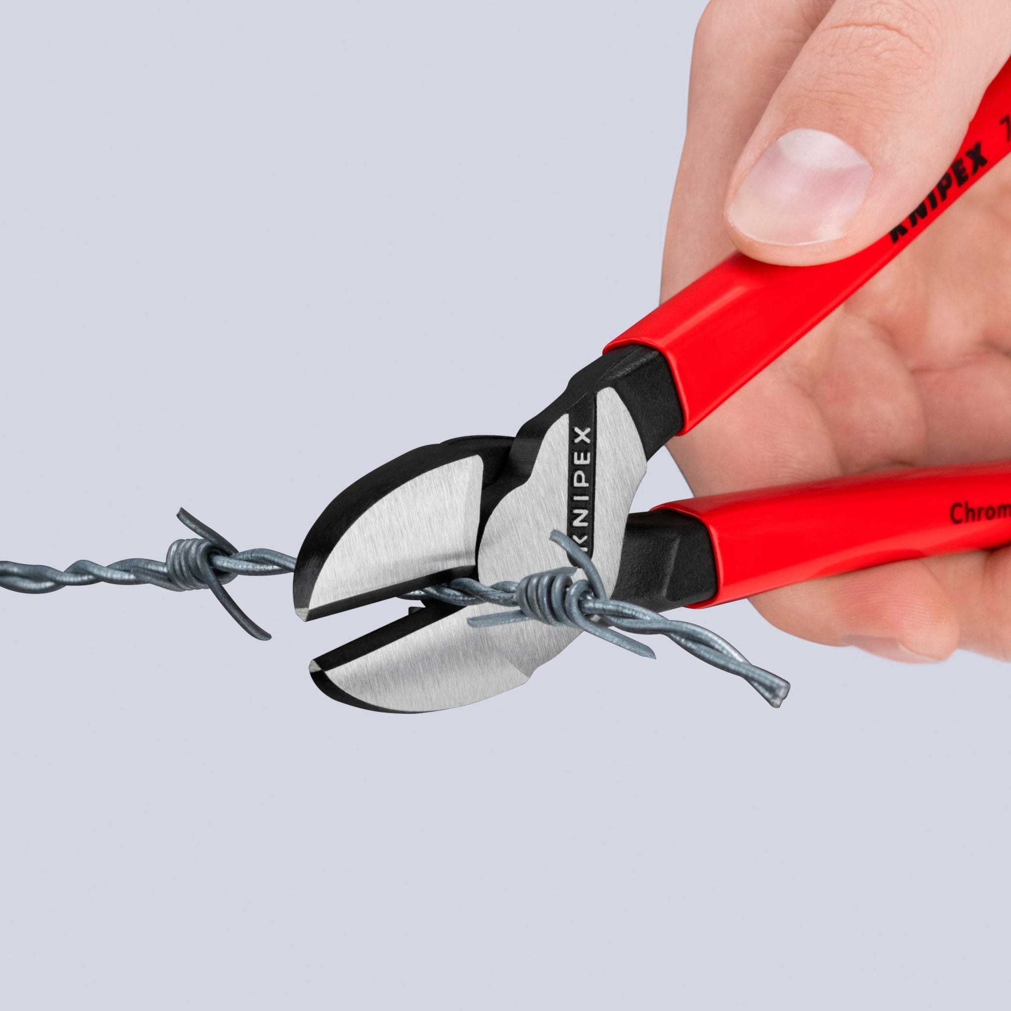 Knipex 8" High Leverage Diagonal Cutters - Plastic Grip - 7401200 - KC Tool
