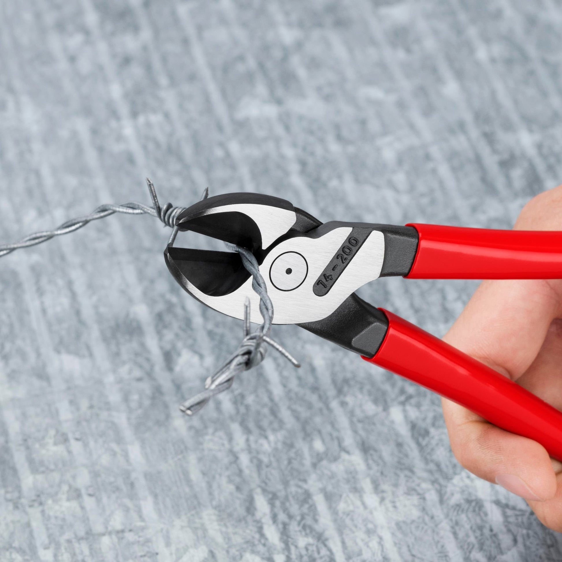 Knipex 8" High Leverage Diagonal Cutters - Plastic Grip - 7401200 - KC Tool
