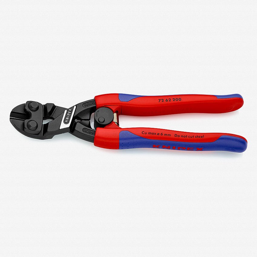 Knipex 8" High Leverage Flush Cutter, 20 Degree Angled w/ Spring - MultiGrip - 7262200 - KC Tool