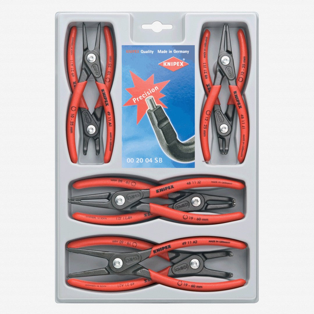 Knipex 8 Piece Precision Circlip Pliers Set - K002004SB - KC Tool