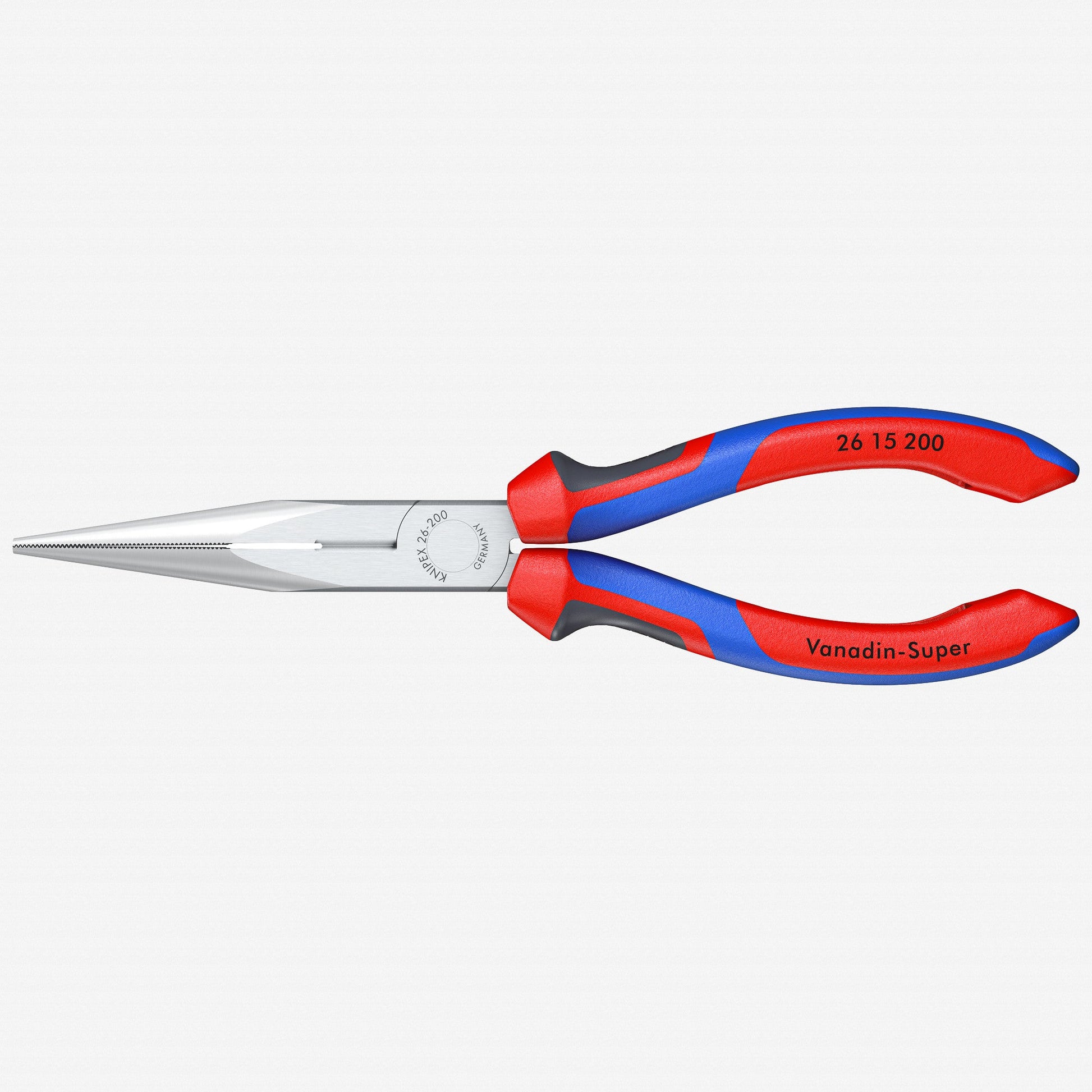 Knipex 8" Snipe Nose Side Cutting Pliers (Stork Beak Pliers) - Chrome Plated - 2615200 - KC Tool