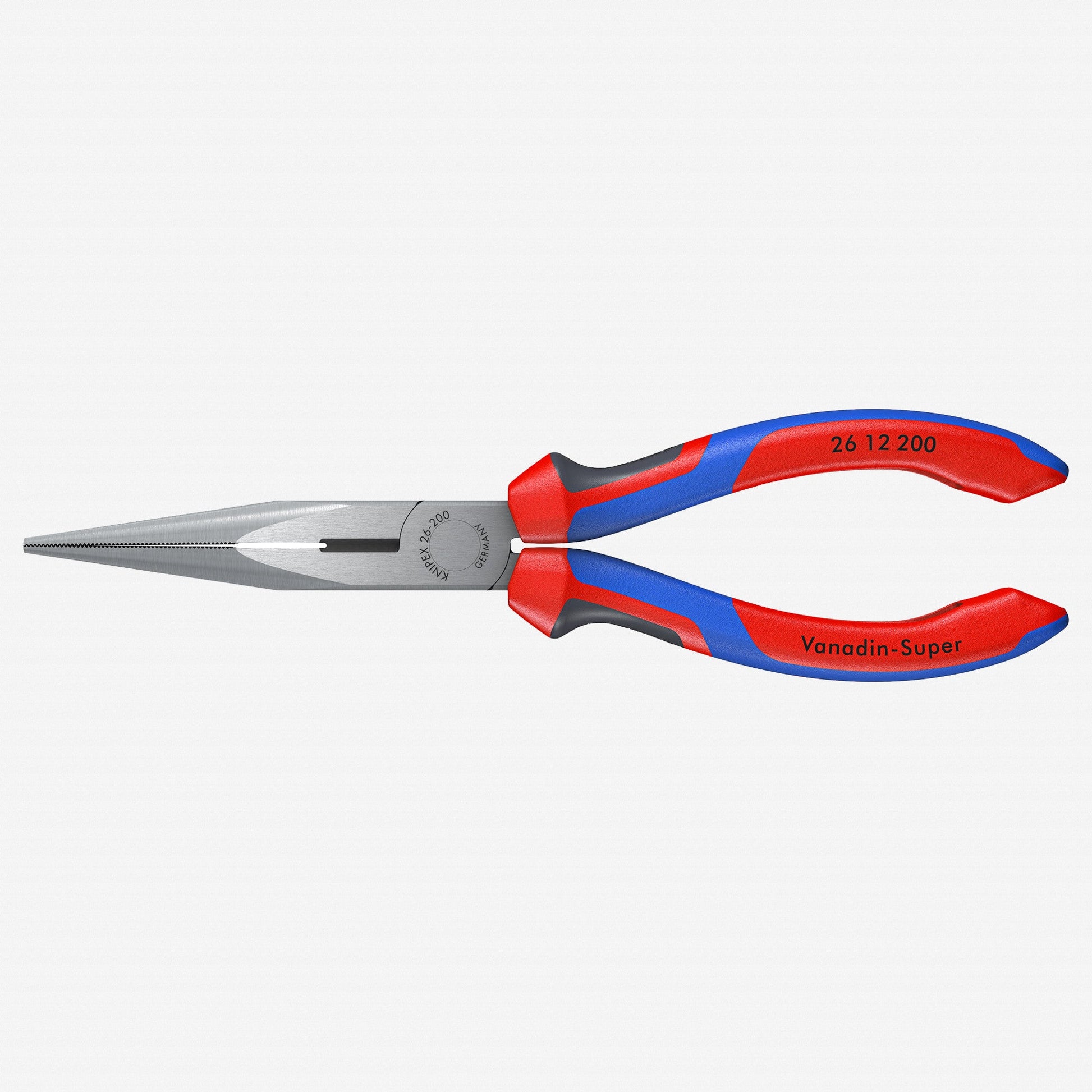 Knipex 8" Snipe Nose Side Cutting Pliers (Stork Beak Pliers) - MultiGrip - 2612200 - KC Tool