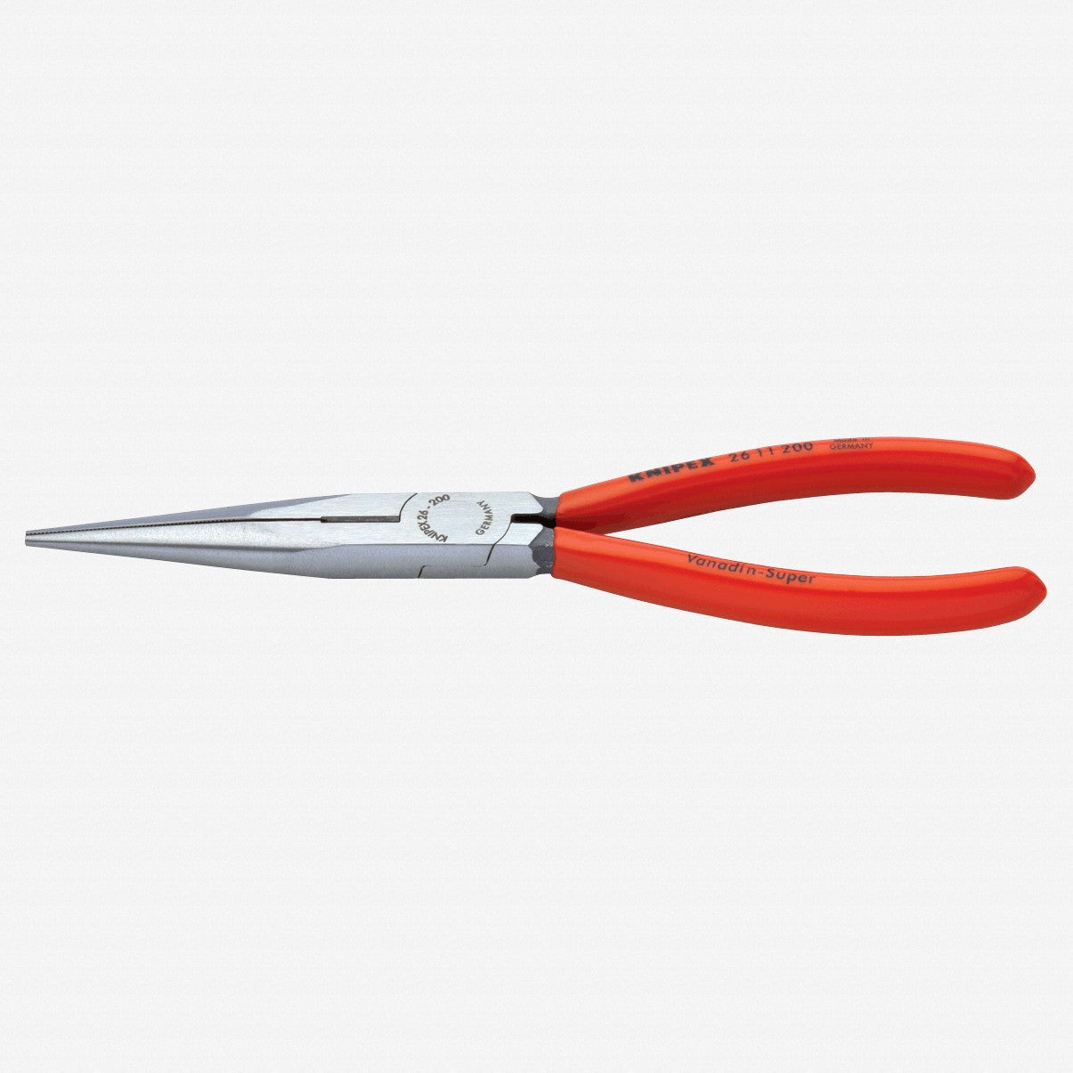 Knipex 8" Snipe Nose Side Cutting Pliers (Stork Beak Pliers) - Plastic Grip - 2611200 - KC Tool