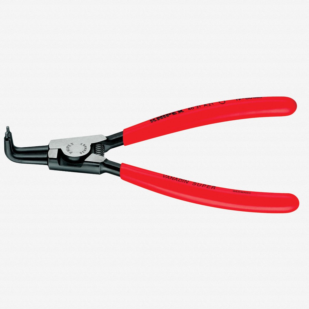 Knipex 90 Degree Angled Tip External Circlip Pliers 85 - 140 mm dia - Plastic Grip - 4621A41 - KC Tool
