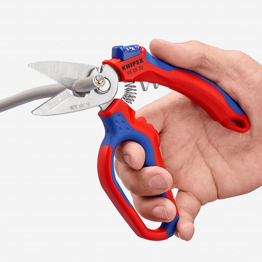 Knipex Angled Electricians' Shears with Crimp Area - 950520 - KC Tool