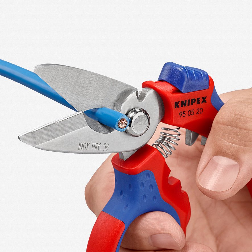 Knipex Angled Electricians' Shears with Crimp Area - 950520 - KC Tool