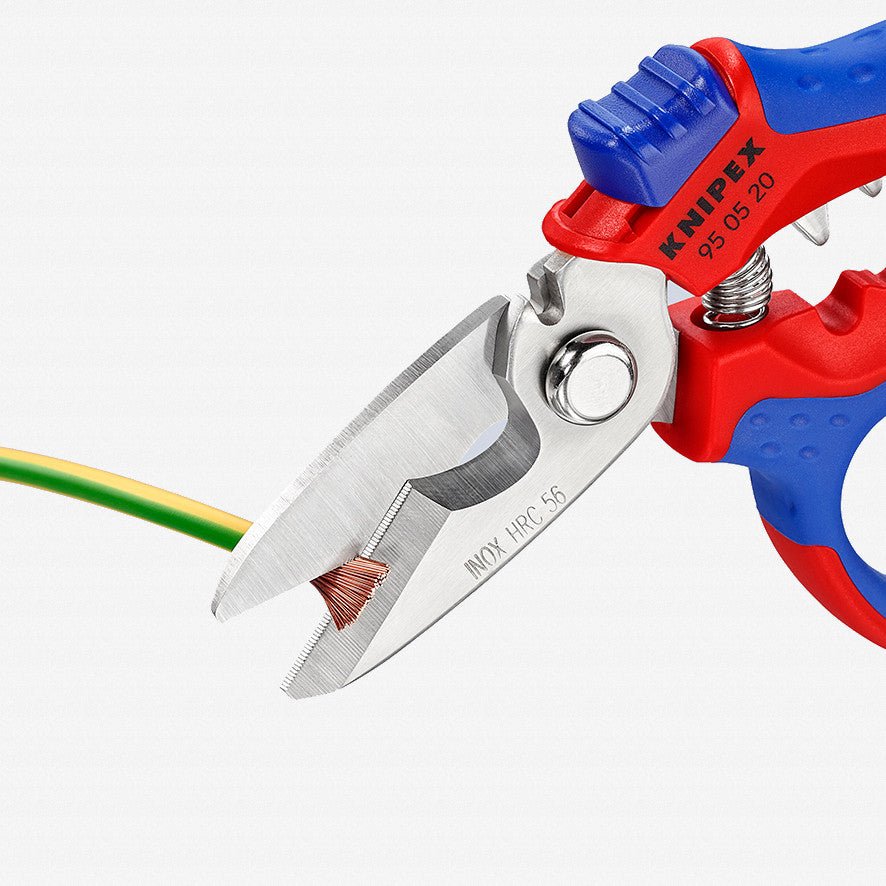 Knipex Angled Electricians' Shears with Crimp Area - 950520 - KC Tool