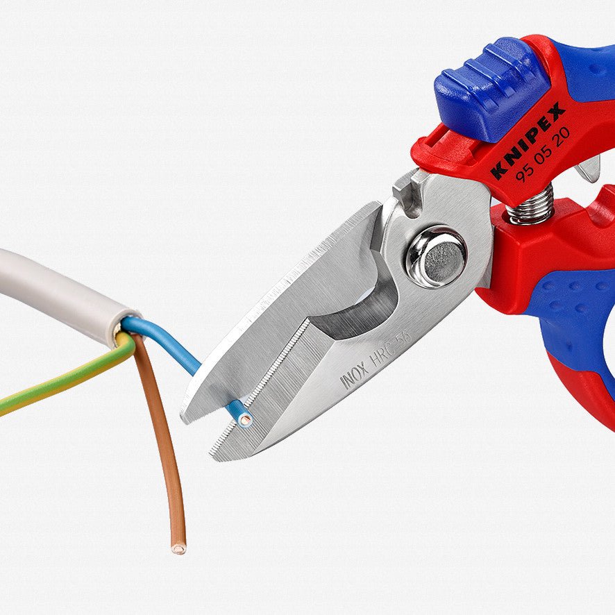 Knipex Angled Electricians' Shears with Crimp Area - 950520 - KC Tool