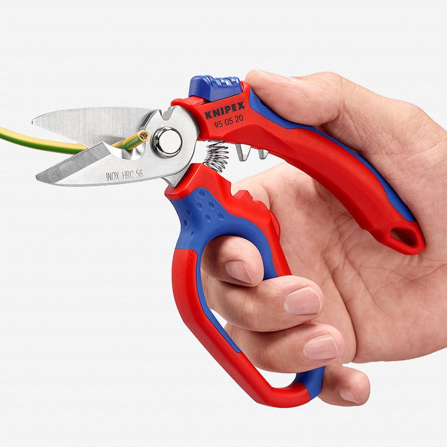 Knipex Angled Electricians' Shears with Crimp Area - 950520 - KC Tool