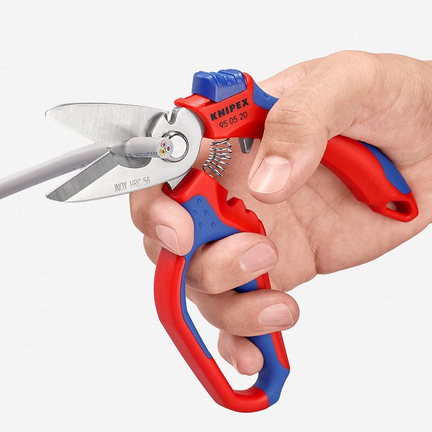 Knipex Angled Electricians' Shears with Crimp Area - 950520 - KC Tool