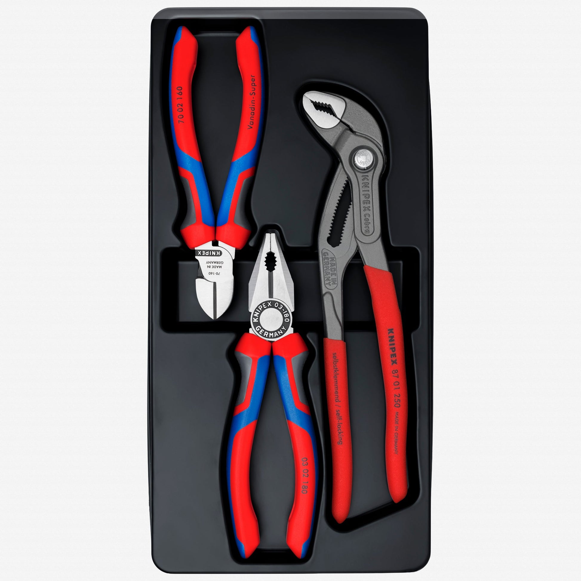 Knipex Best Seller Set, Cobra Pliers, Combo Pliers and Cutters - K002009V01 - KC Tool