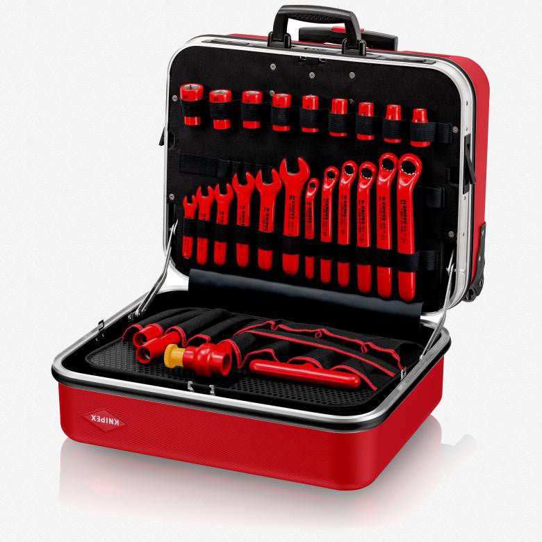Knipex "Big Twin Move Red" Insulated Universal Tool Set, 43 Pieces - 989915 - KC Tool