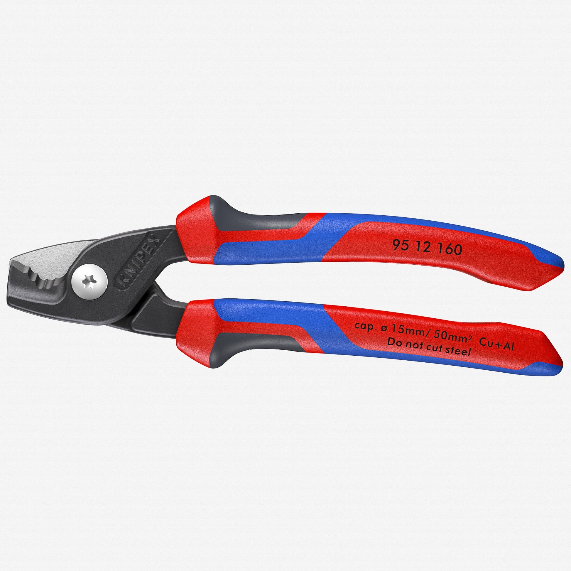 Knipex Cable Shears with StepCut Edge, MultiGrip - 9512160 - KC Tool