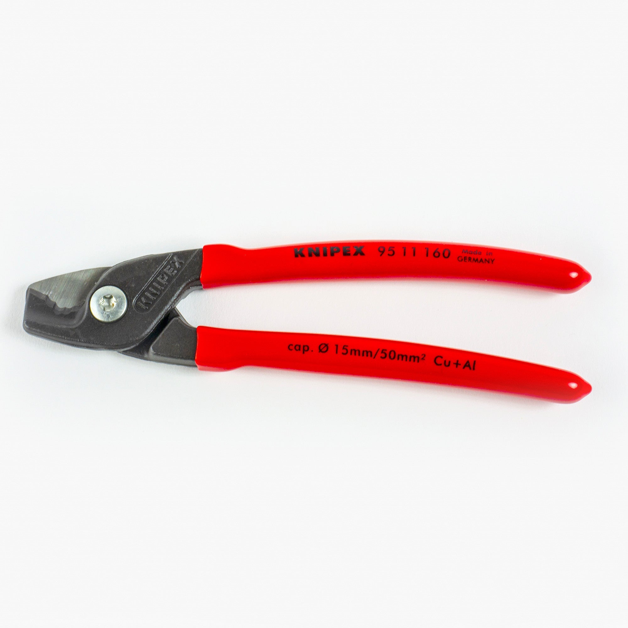 Knipex Cable Shears with StepCut Edge, Plastic Grip - 9511160 - KC Tool