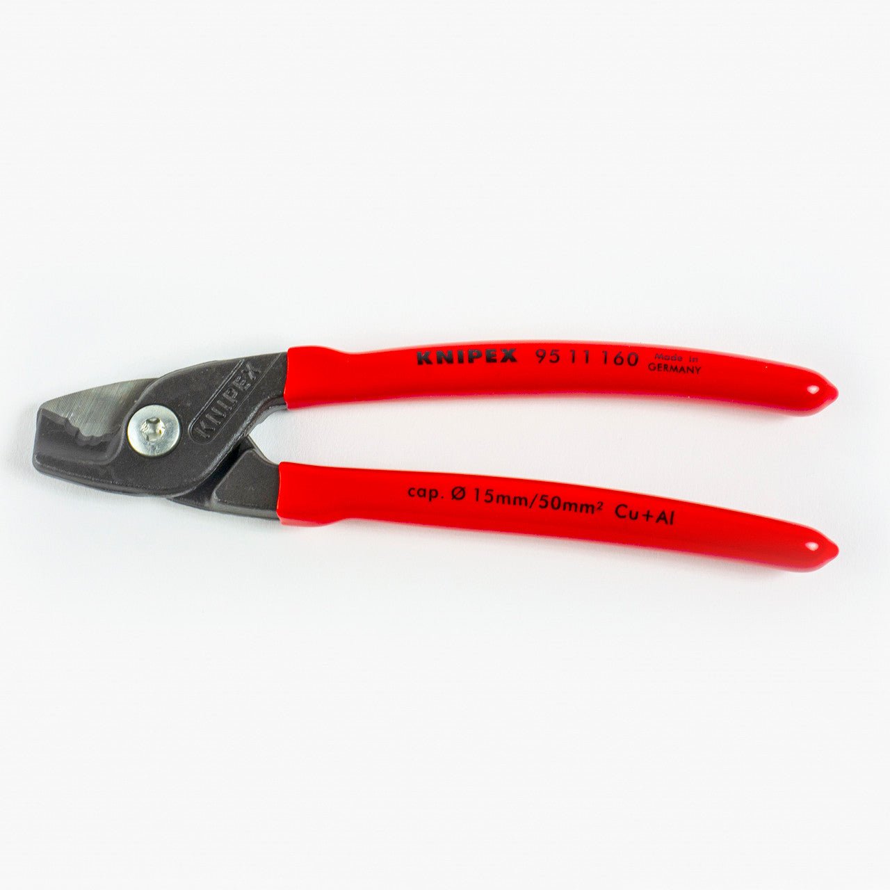Knipex Cable Shears with StepCut Edge, Plastic Grip - 9511160 - KC Tool