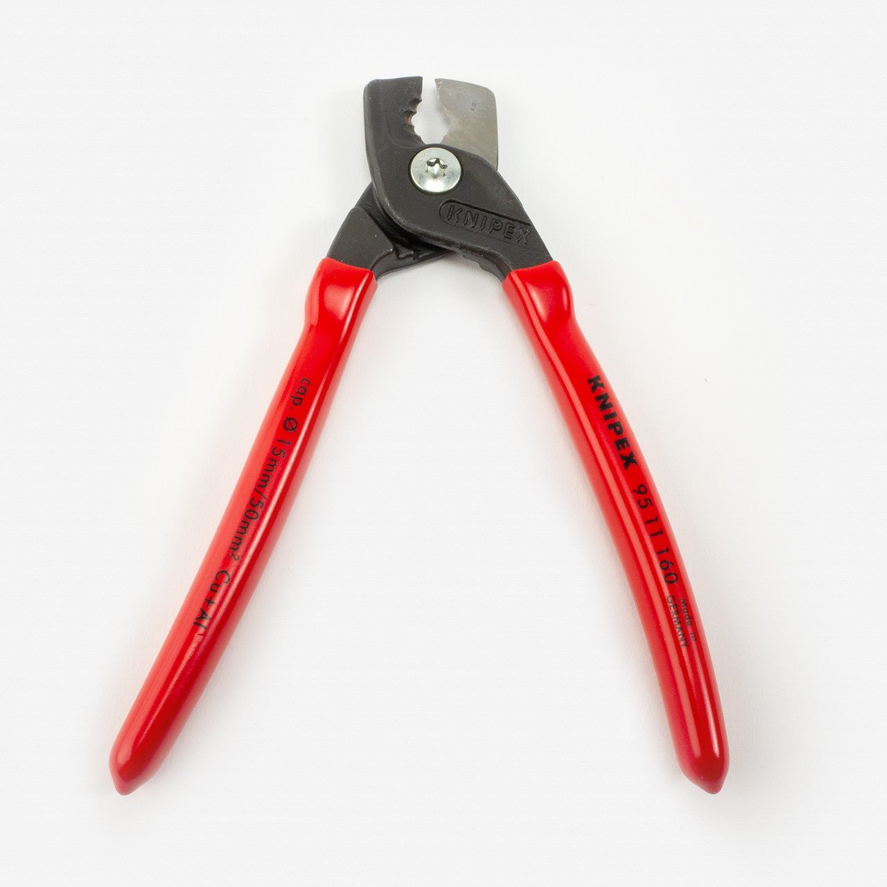 Knipex Cable Shears with StepCut Edge, Plastic Grip - 9511160 - KC Tool