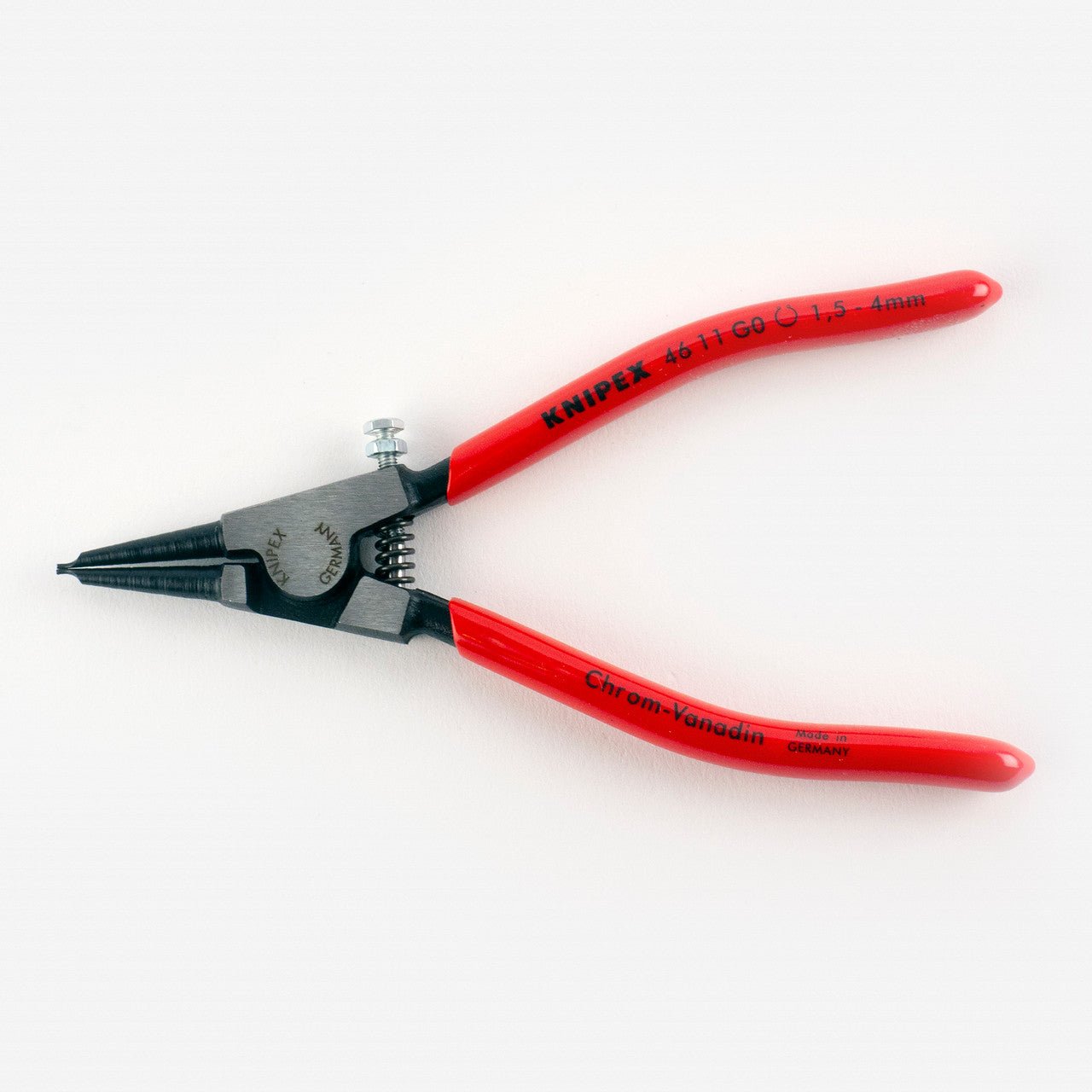 Knipex Circlip Pliers for grip rings on 1.5 - 4 mm shafts w/ adjustable stop screw - 4611G0 - KC Tool
