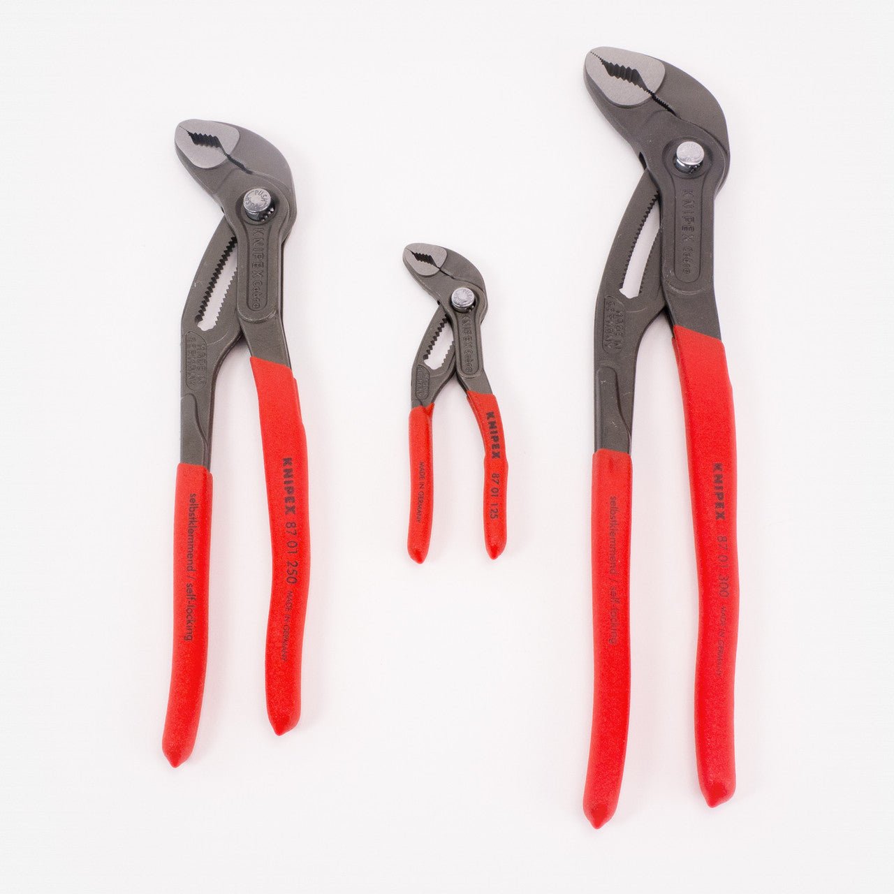 Knipex Cobra Pliers Set, 3 Pieces - 5", 10", and 12" - KCT-COBRASET - KC Tool