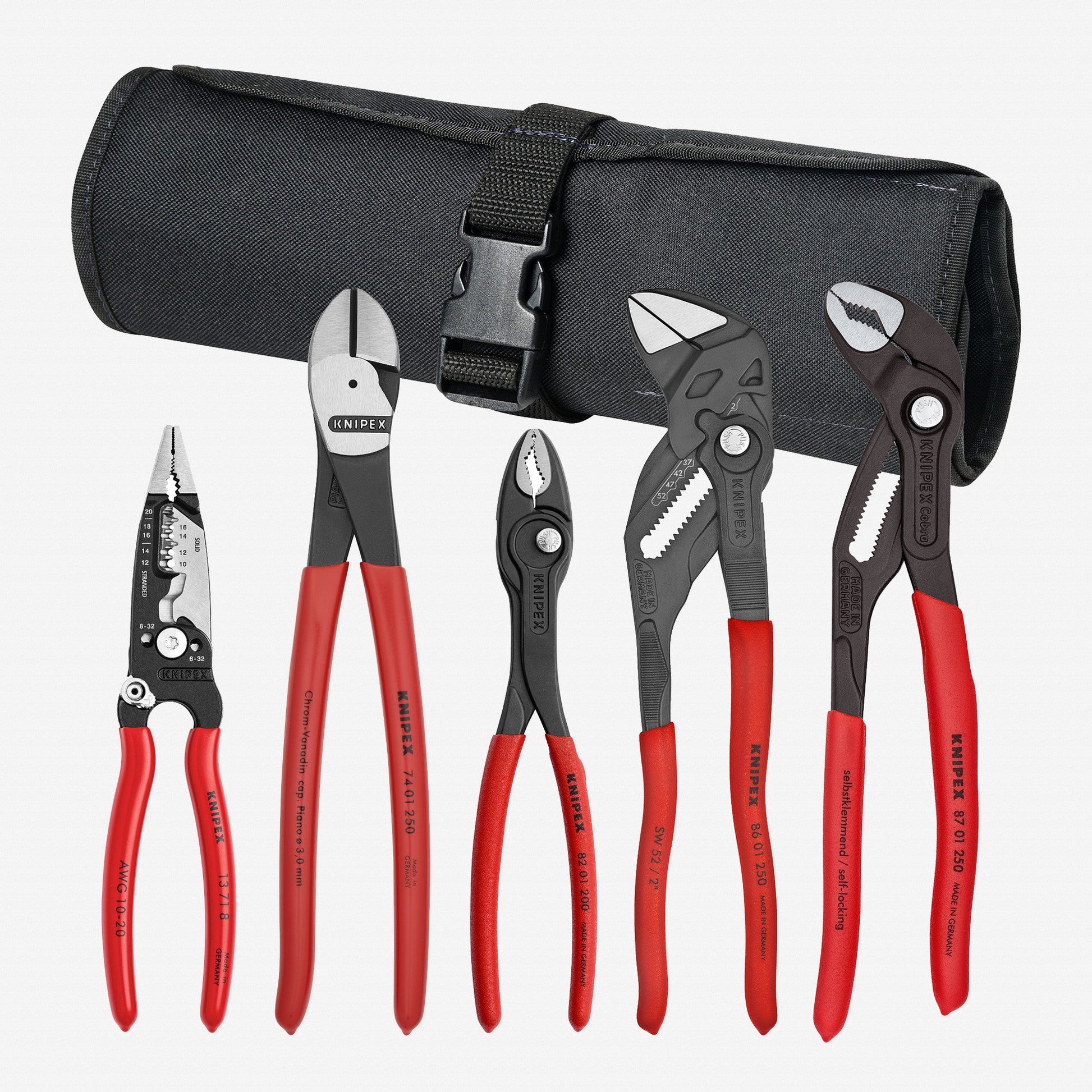 Knipex Core Pliers Set in Tool Roll, 5 Pieces - 9K0080150US - KC Tool