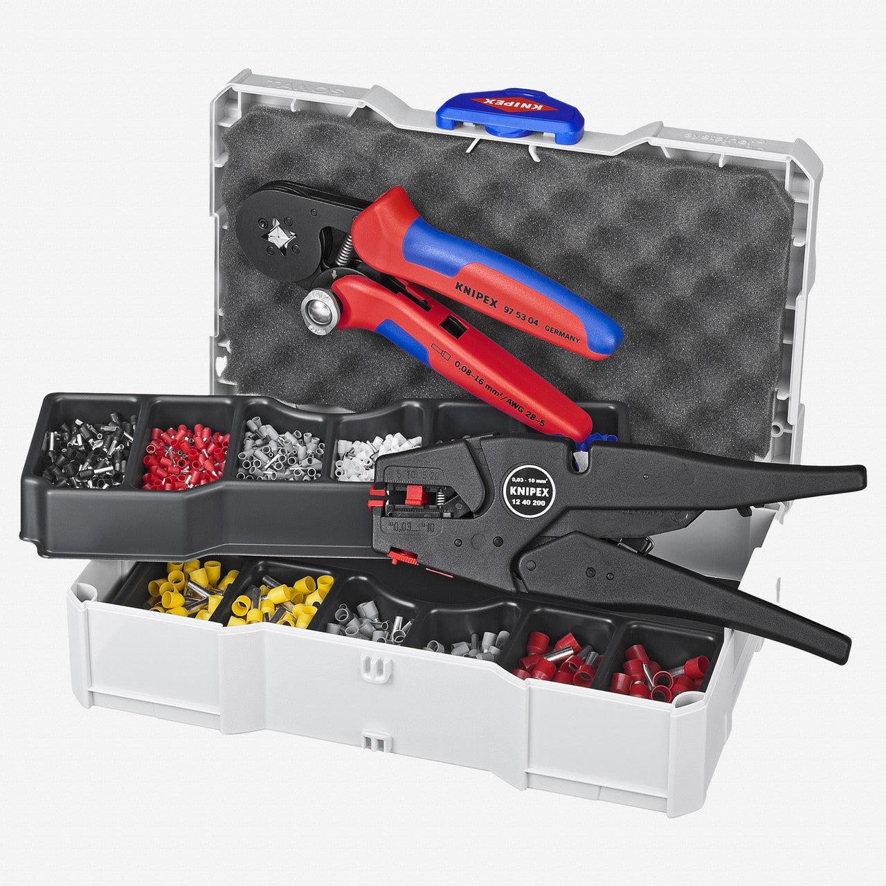 Knipex Crimp Assortment Set with Self - Adjusting Crimping Pliers and Strippers - 979010 - KC Tool
