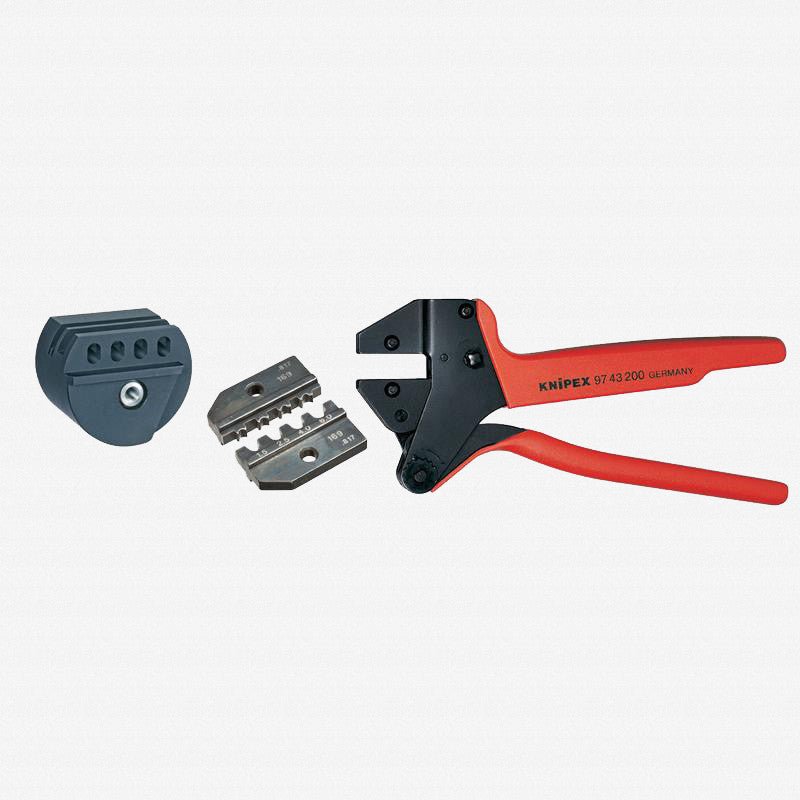 Knipex Crimp System Pliers and Crimping Die - solar connectors Solarlok (Tyco) AWG 15-10 w/ Case and Locator - 9K008066US - KC Tool