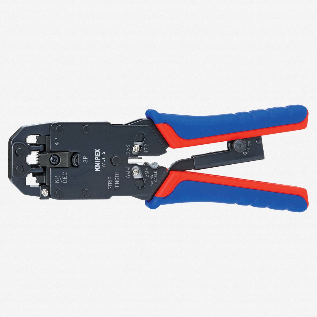 Knipex Crimping Pliers for Western plugs (toggle lever action) - MultiGrip - 975112 - KC Tool