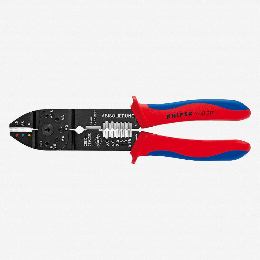 Knipex Crimping Pliers - Insulated Terminals and Plug Connectors - Plastic Grip - 9721215 - KC Tool