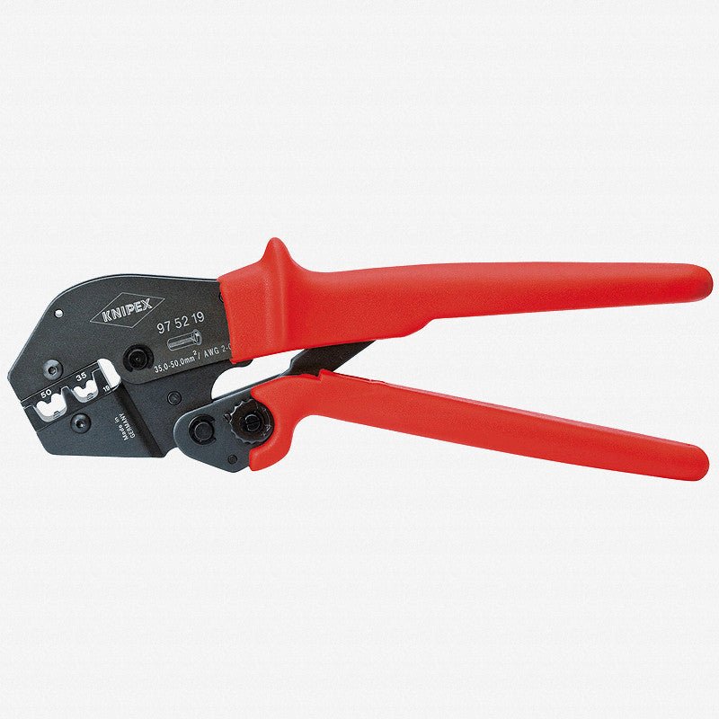 Knipex Crimping Pliers w/ Lever Transmission - End Sleeves (ferrules) AWG 2 + 0 - 975219 - KC Tool
