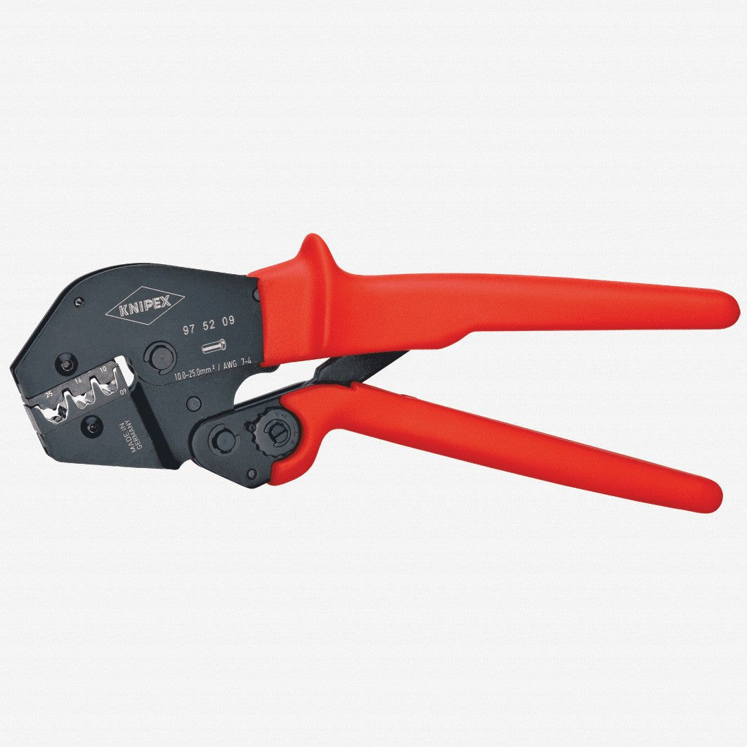 Knipex Crimping Pliers w/ Lever Transmission - End Sleeves (Ferrules) AWG 8 / 6 / 4 - 975209 - KC Tool