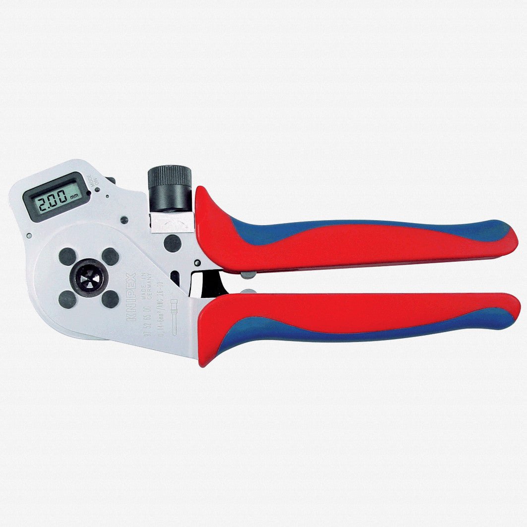 Knipex Digital Four-Mandrel Crimping Pliers w/ Locator - specific turned contacts (fine adjustment) - 975265DG - KC Tool