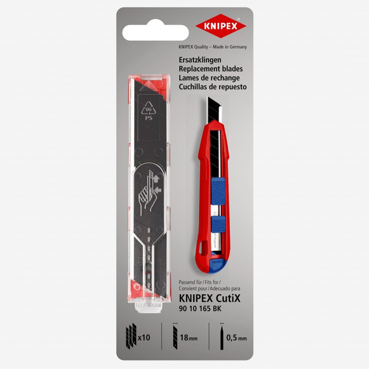 Knipex E02 Replacement Blade for CutiX, 10 Pack - K9010165E02 - KC Tool