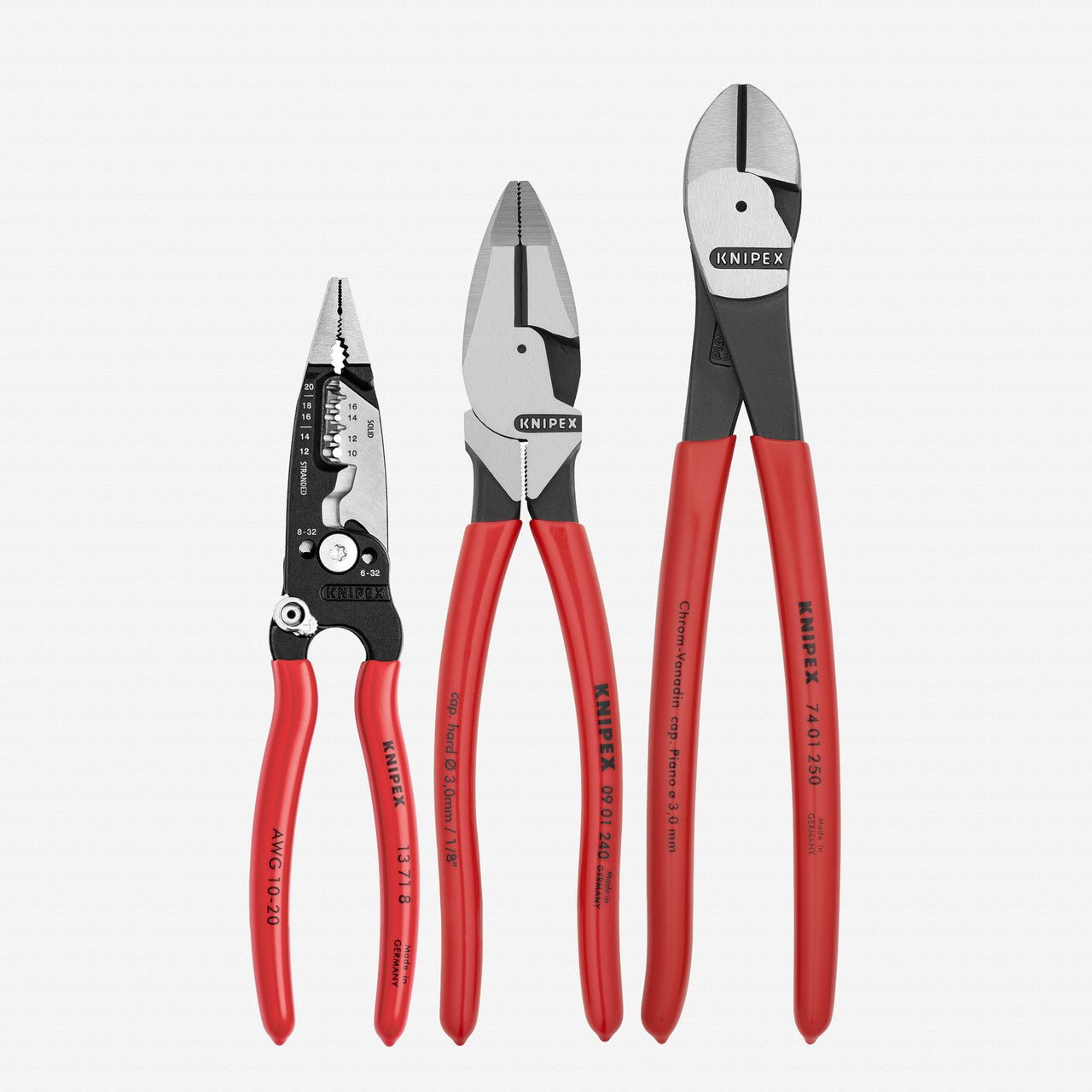 Knipex Electrical Pliers Set, 3 Pieces - 9K0080158US - KC Tool