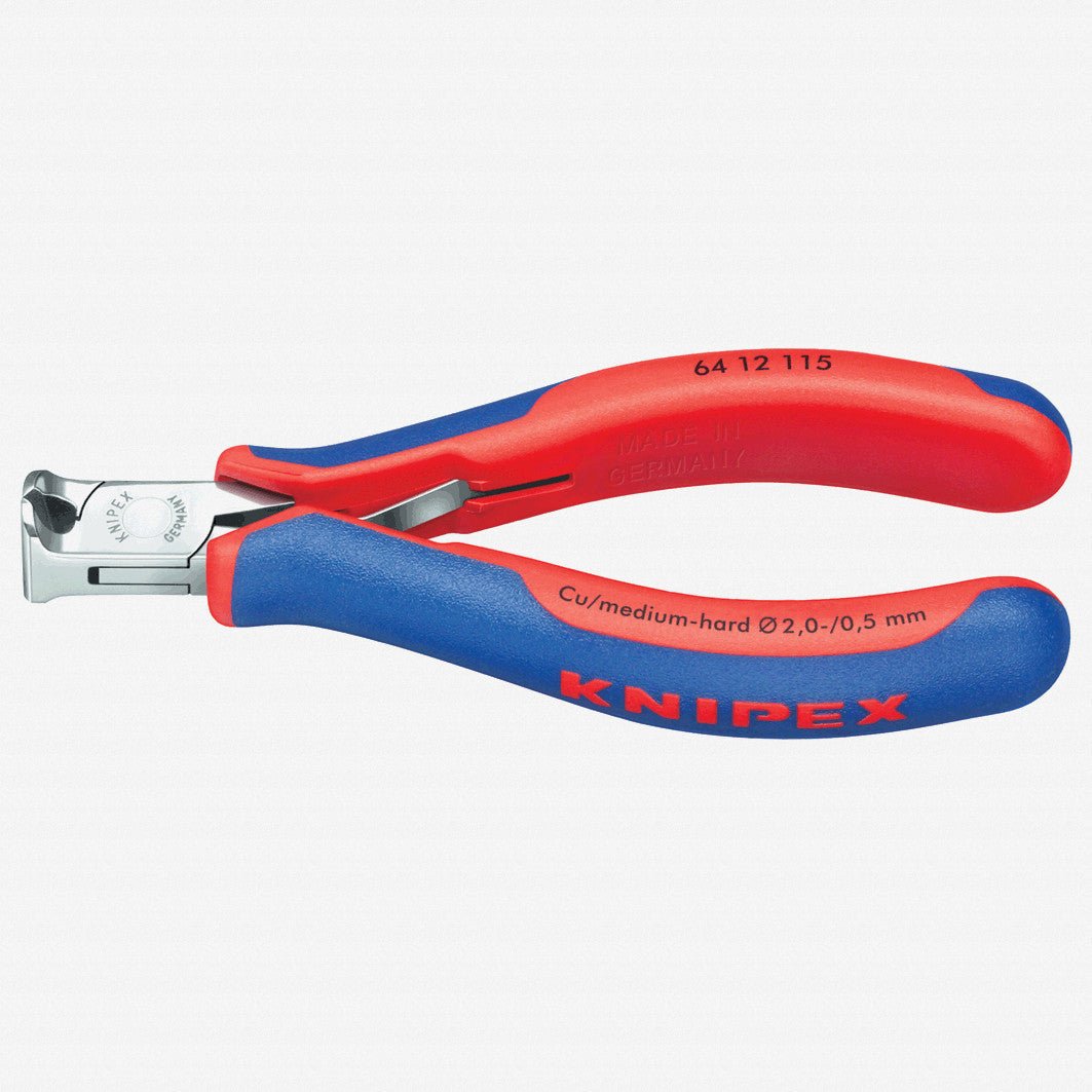 Knipex Electronics End Cutting Nippers w/ Small Bevel - MultiGrip - 6412115 - KC Tool