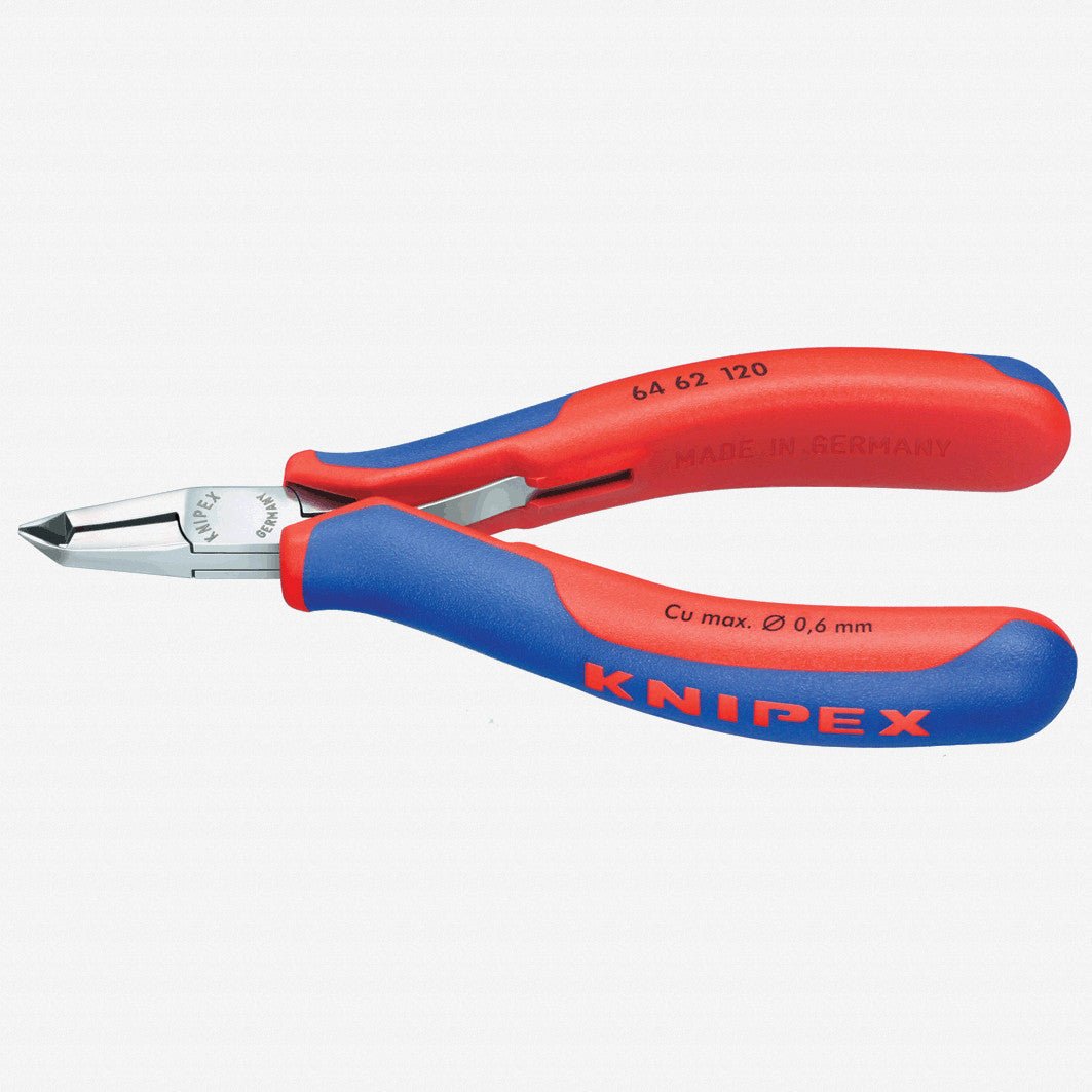 Knipex Electronics Oblique 65 Degree End Cutting Nippers w/ Small Bevel - MultiGrip - 6462120 - KC Tool