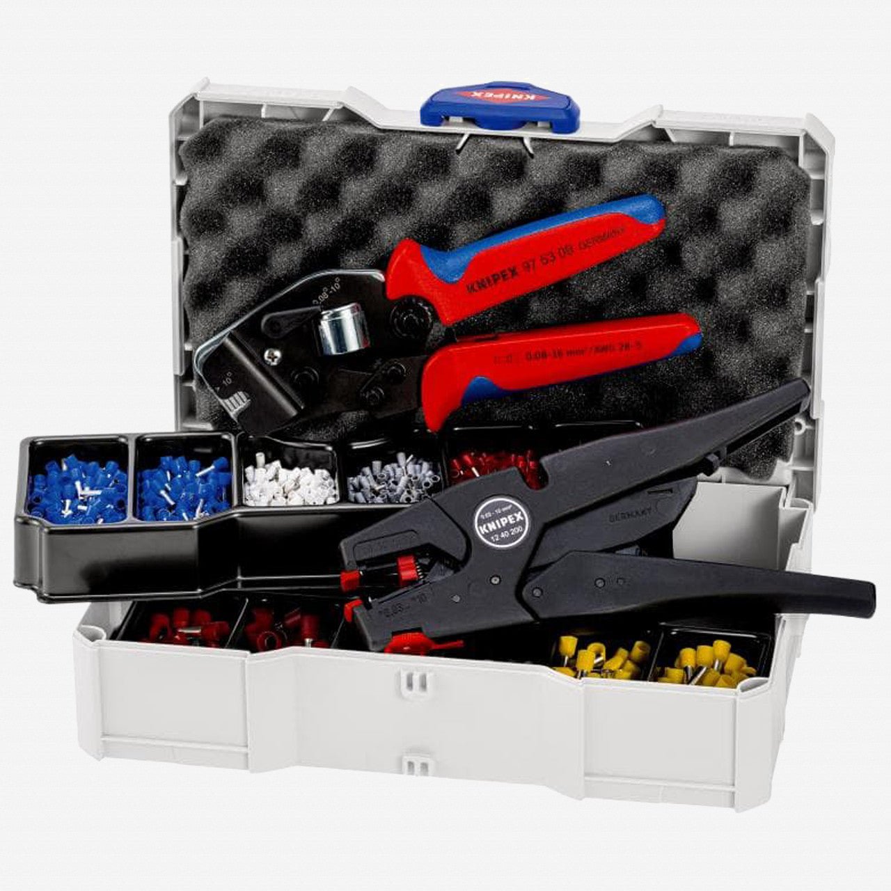 Knipex End Sleeve Crimp Assortment Set with Crimping Pliers and Self Adjusting Strippers - 979016 - KC Tool