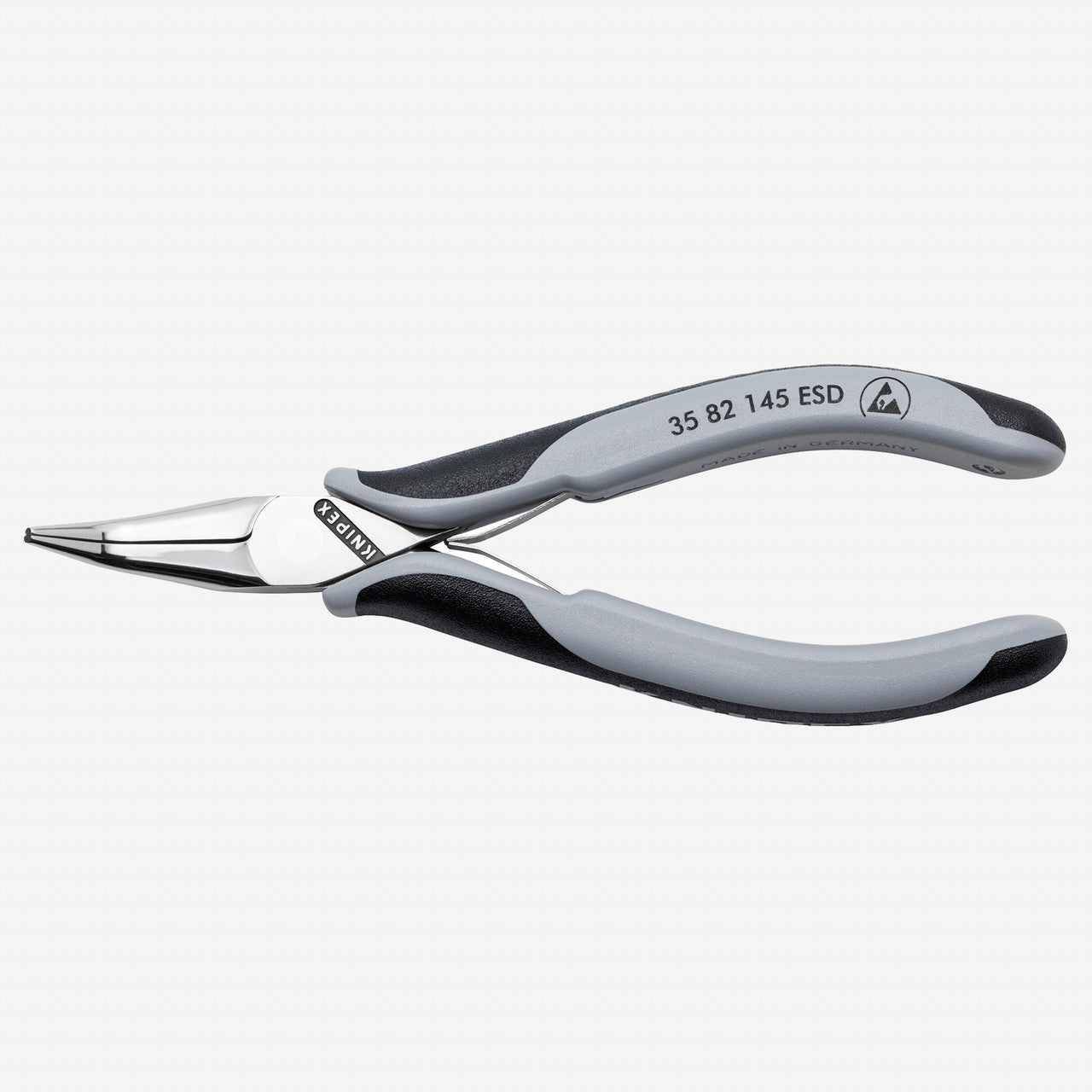 Knipex ESD Electronics 45 Degree - Angled Pliers, Half - Round Tips, 5 3/4" - 3582145ESD - KC Tool