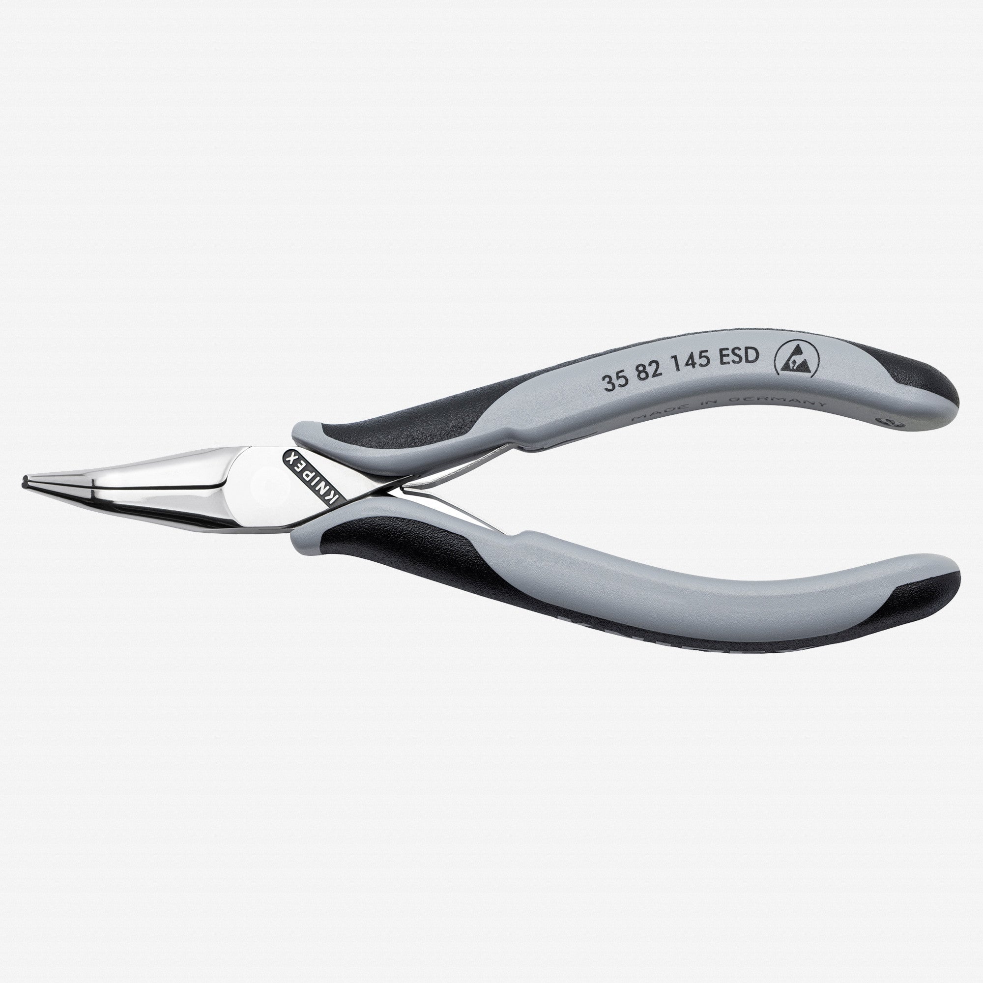 Knipex ESD Electronics 45 Degree-Angled Pliers, Half-Round Tips, 5 3/4" - 3582145ESD - KC Tool