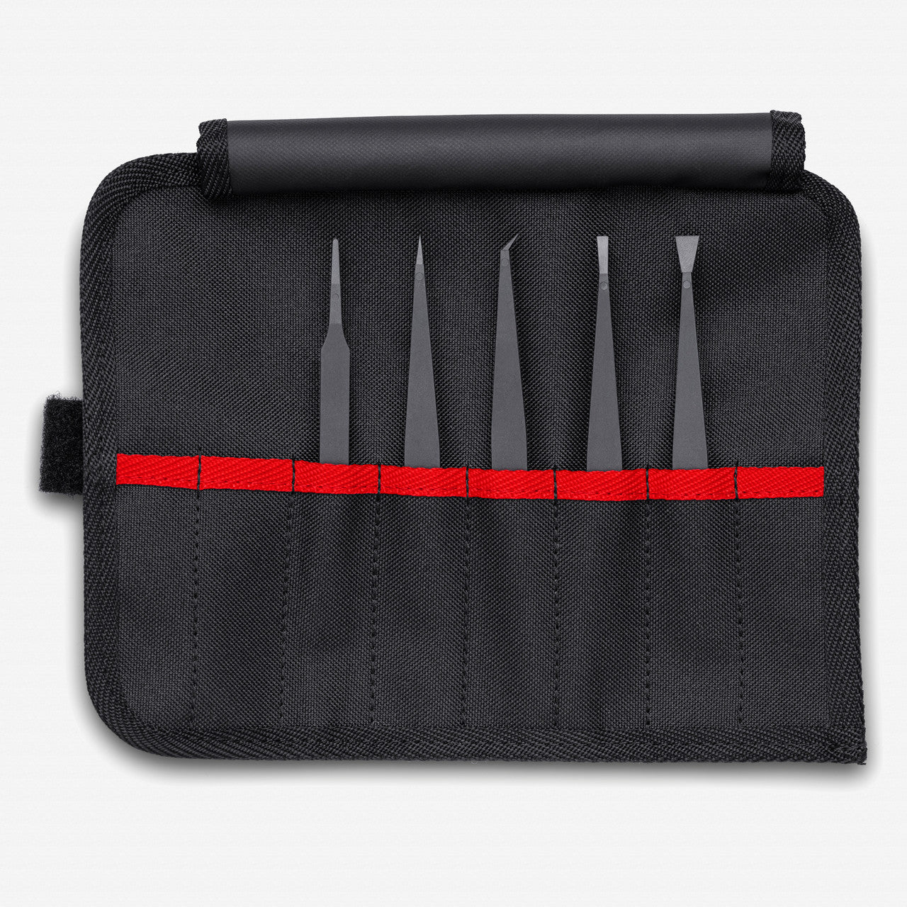 Knipex ESD Plastic Tweezer Set in Tool Roll, 5 Pieces - 920005 - KC Tool